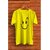 Printed Men Yellow Round Neck Polyester Casual T-Shirt