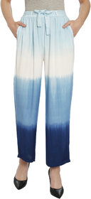 TNQ Women Rayon Denim Look Multicolor Palazzo  Rayon Belted Palazzo  Women Summer Wear Trouser