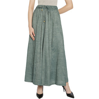 TNQ Women Cotton Full Flared Sharara  Flared Palazzo Pants  Textured Design Solid Sharara