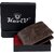 Keviv Mens Casual Brown Genuine Leather Wallet - Mini  (5 Card Slots)