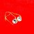 Fashionable Ruby Brass Tassel Earring