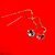 Fashionable Ruby Brass Tassel Earring