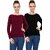 RENKA Pack of 2 Casual Regular Sleeves Solid Women Multicolor Top