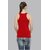 RENKA Casual Sleeveless Solid Women Red Top
