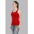 RENKA Casual Sleeveless Solid Women Red Top