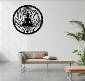 TNQ Home Decor Buddha Wall Art Metal  Wall Hangings  Wall Accessories  Decoration Item For Home Decor (40cmX40cm)