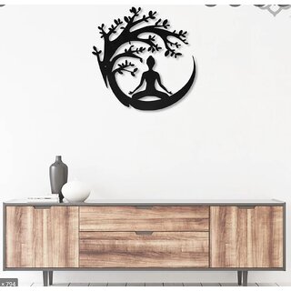 TNQ Home Decor Buddha Wall Art Metal  Wall Hangings  Wall Accessories  Decoration Item For Home Decor (39cmX39cm)