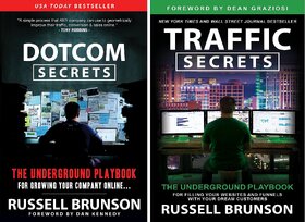 Russell Brunson 2 Books Set Dotcom Secrets  Traffic Secrets(English,Paperback)