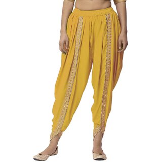 TNQ Women's Relaxed Fit Rayon Dhoti Pant
