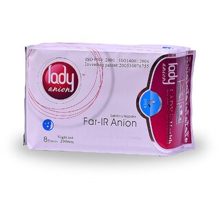 Lady Anion Night Use(290mm-8pads) Pack of 2  Chemical Free Pads