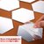 Bnezz - 20 Hexagon Silver Wall Decor 3D Acrylic Decorative Mirror for Wall Stickers for Bedroom Mirror Stickers for Home & Office Large Size (10.5 x 12.1) Cm, Unframed (J-20HexaSilver)
