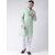 Riag Mens Ethnic Green Solid Long Kurta