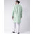 Riag Mens Ethnic Green Solid Long Kurta