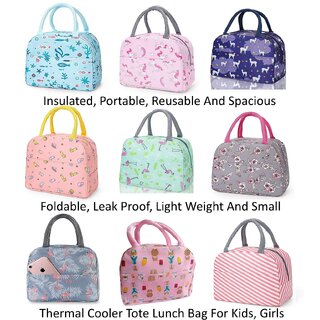 Portable Insulated Lunch Bag for Working Women, School Student Kids, Thermal Cooler Tote Bag Picnic Organizer Storage Lu