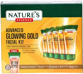 Natures Essence Glowing Gold Facial Kit (500gm+100ml)