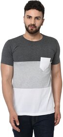 THE MINI NEEDLE Mens Solid Grey Tshirt