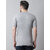 The Mini Needle Mens Grey Solid Cotton Blend Round Neck T-Shirt