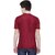 The Mini Needle Mens Maroon Solid Cotton Blend Round Neck T-Shirt
