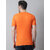 The Mini Needle Mens Orange Solid Cotton Blend Round Neck T-Shirt