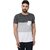 The Mini Needle Mens Grey Solid 100% Cotton Round Neck T-Shirt