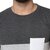 The Mini Needle Mens Grey Solid 100% Cotton Round Neck T-Shirt