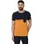 The Mini Needle Mens Orange Solid 100% Cotton Round Neck T-Shirt