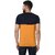 The Mini Needle Mens Orange Solid 100% Cotton Round Neck T-Shirt