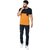 The Mini Needle Mens Orange Solid 100% Cotton Round Neck T-Shirt