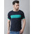 The Mini Needle Mens Blue Solid 100% Cotton Round Neck T-Shirt
