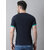The Mini Needle Mens Blue Solid 100% Cotton Round Neck T-Shirt