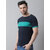 The Mini Needle Mens Blue Solid 100% Cotton Round Neck T-Shirt