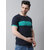 The Mini Needle Mens Blue Solid 100% Cotton Round Neck T-Shirt