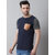 The Mini Needle Mens Blue Solid 100% Cotton Round Neck T-Shirt
