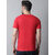 The Mini Needle Mens Red Striped 100% Cotton Round Neck T-Shirt