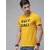 The Mini Needle Mens Mustard Printed Cotton Blend Round Neck T-Shirt