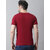 The Mini Needle Mens Maroon Printed Cotton Blend Round Neck T-Shirt