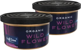 Sniff Drive Organic Air Freshener, car perfume to freshen up your car  Combo of (Wild Flower)