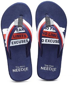 The Mini Needle Men Comfortable Indoor Outdoor Fashionable Blue Flip Flops