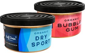 Sniff Drive Organic Air Freshener, car perfume to freshen up your car  Pack of (Dry Sport  Bubble Gum)