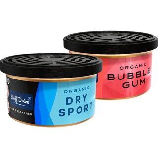 Sniff Drive Organic Air Freshener, car perfume to freshen up your car  Pack of (Dry Sport  Bubble Gum)