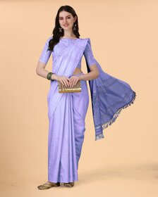 SVB Sarees Womens Purple Colour Embellished Cotton Saree