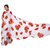 SVB Sarees Womens White And Red Colour Floral Printed Georgette Saree