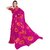 SVB Sarees Womens Pink Colour Floral Printed Saree With Blouse Piece