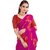 SVB Sarees Womens Pink Colour Floral Printed Saree With Blouse Piece
