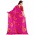 SVB Sarees Womens Pink Colour Floral Printed Saree With Blouse Piece