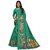 SVB Sarees Womens Green Animal Printed Art Silk Saree