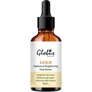 Globus Remedies Gold Radiance Anti Aging Face Serum, For Skin Lightening & Dark Spots Removal, Suitable for All Skin Types, 50ml