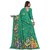 SVB Sarees Womens Green Animal Printed Art Silk Saree