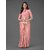 SVB Sarees Womens Peach Colour Cotton Embroidried Work Saree With Blouse Piece