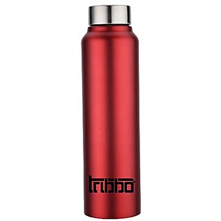 TRIBBO Stainless Steel Water Bottle 750 ML Water Bottles For Fridge School,Gym,Home,office,Boys   Girls Kids Leak Proof(REDSIPPER CAP SET OF 1 750 ML)